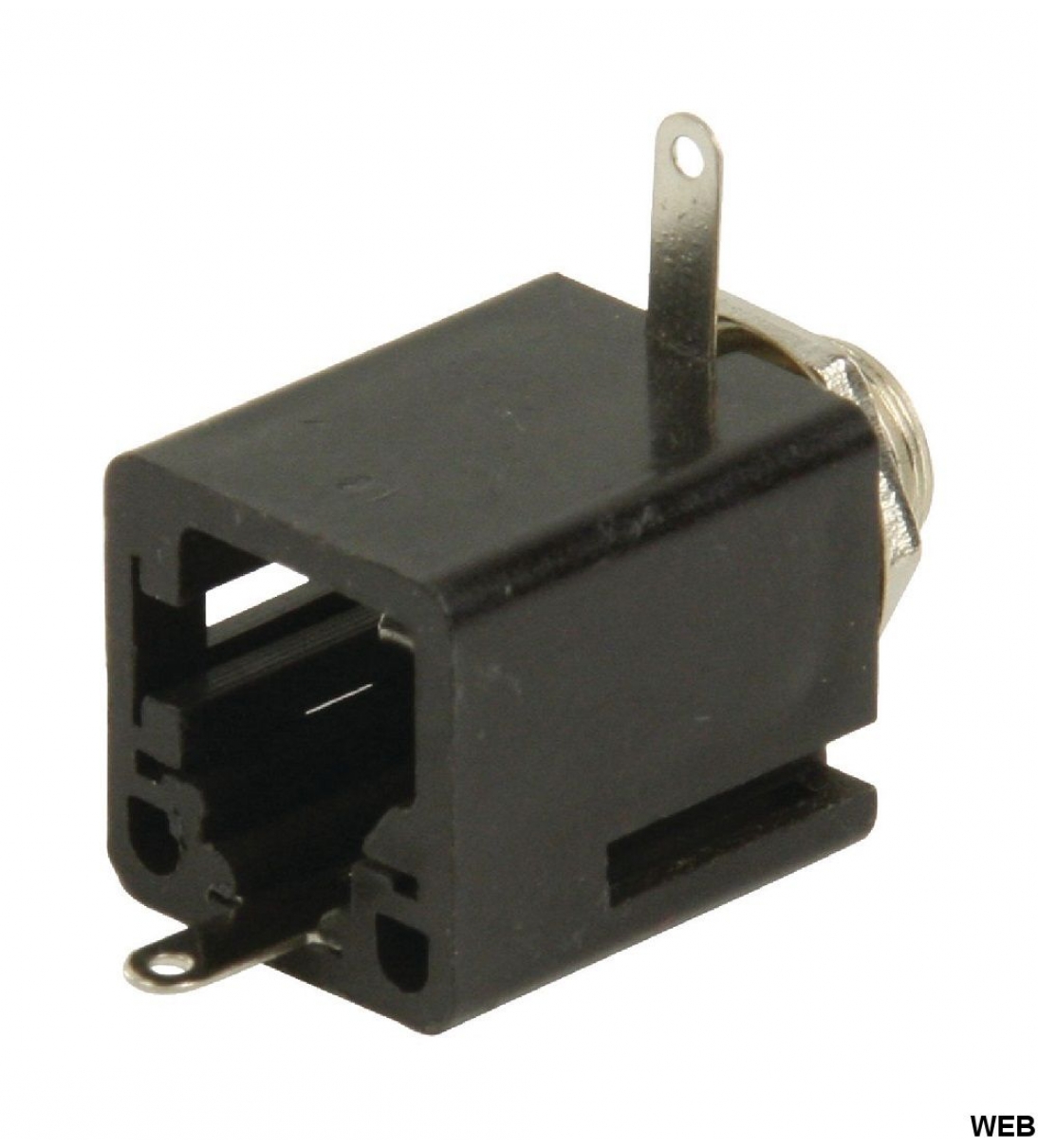 Mono connettore 6.35mm Femmina Nero [ND3974]