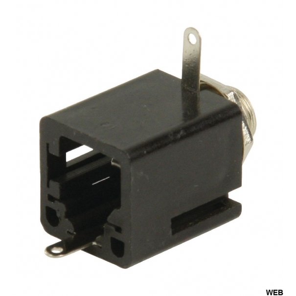 Mono connettore 6.35mm Femmina Nero [ND3974]