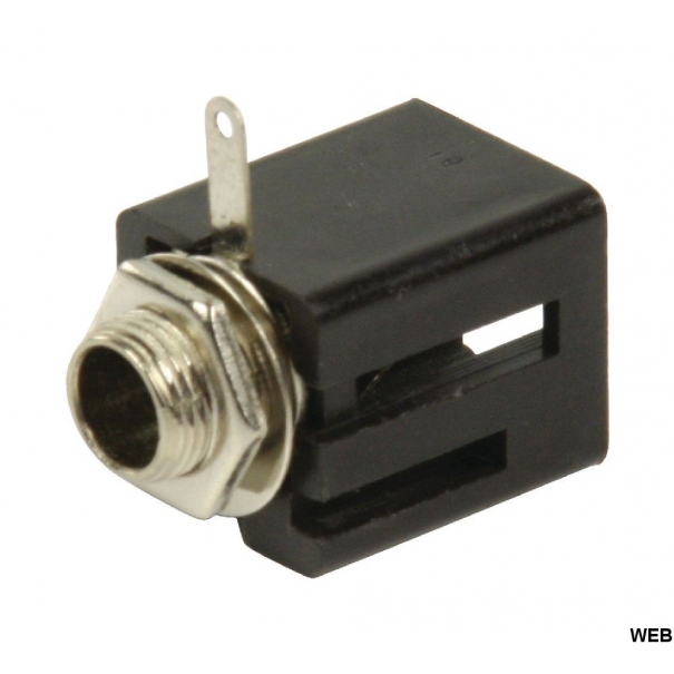 Mono connettore 6.35mm Femmina Nero [ND3974]