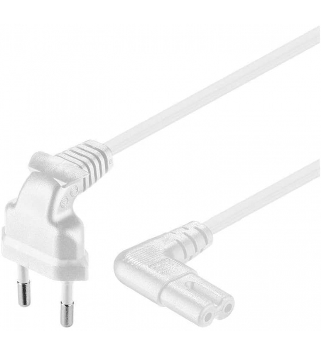 Cavo di alimentazione Euro maschio 90°, 2 m, colore: bianco bianco 1 [SL1012]