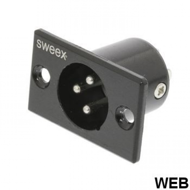 Connettore XLR 3-Pin Maschio Nero [ND9040]