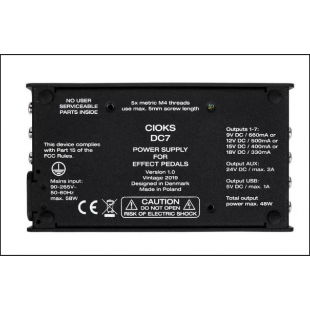 CIOKS DC7 Alimentatore multiplo per Effetti