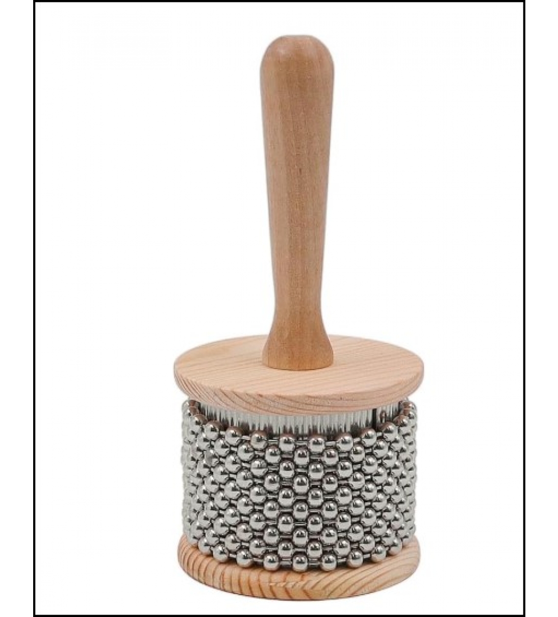 Cabasa con corpo in legno