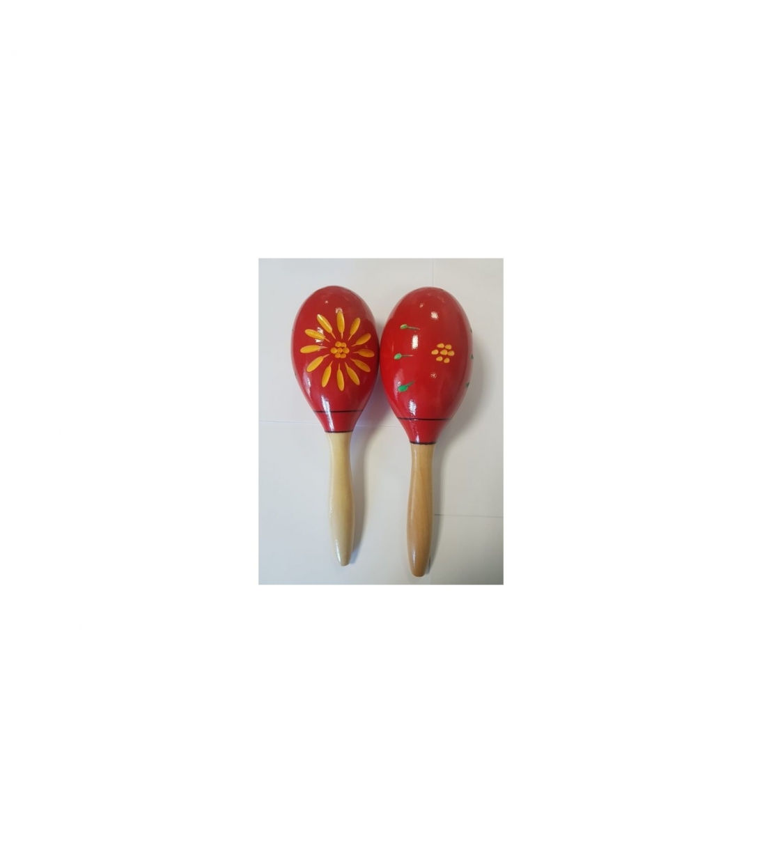 Coppia Mini Maracas in Legno (Rossa)