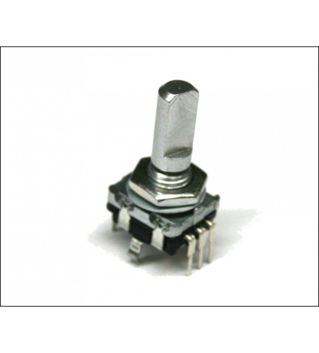 Encoder rotativo, con albero a D e interruttore a pulsante