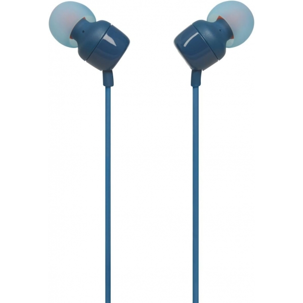 T110 Intra-Auricolari con Comando e Microfono Universale, Blu