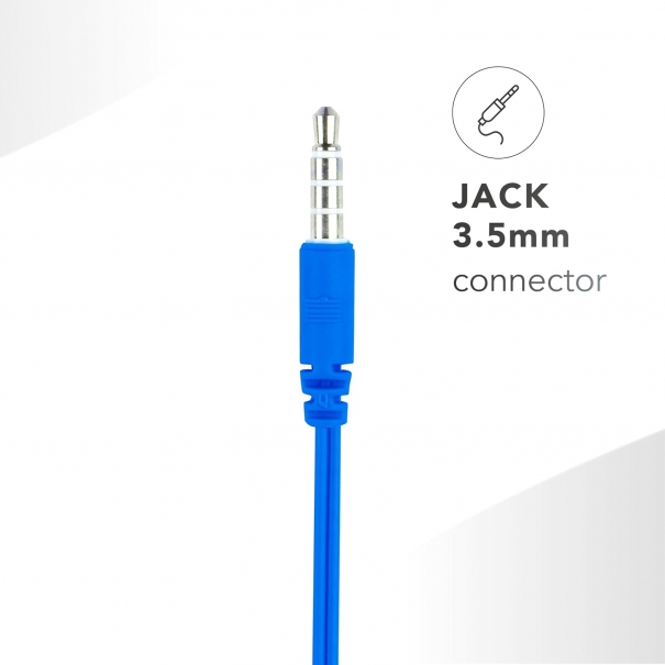 AURICOLARI Fullcolor In-Ear, Auricolari con Filo e Microfono - Jack 3.5 Mm - Colore Blu