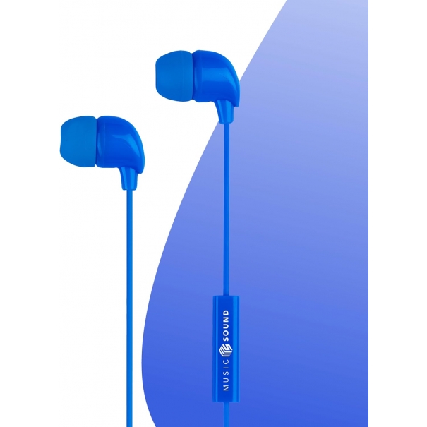 AURICOLARI Fullcolor In-Ear, Auricolari con Filo e Microfono - Jack 3.5 Mm - Colore Blu