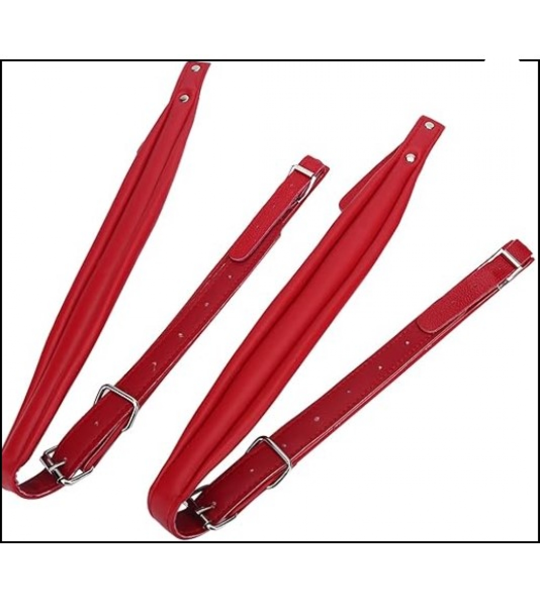Tracolla per Fisarmonica,Cinghie Regolabili per Fisarmoniche in PU 83-110cm (Rosso)